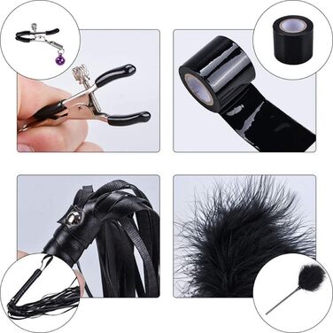 Набір для БДСМ: 35 елементів, шкіряні аксесуари, наручники, анальні іграшки для пар