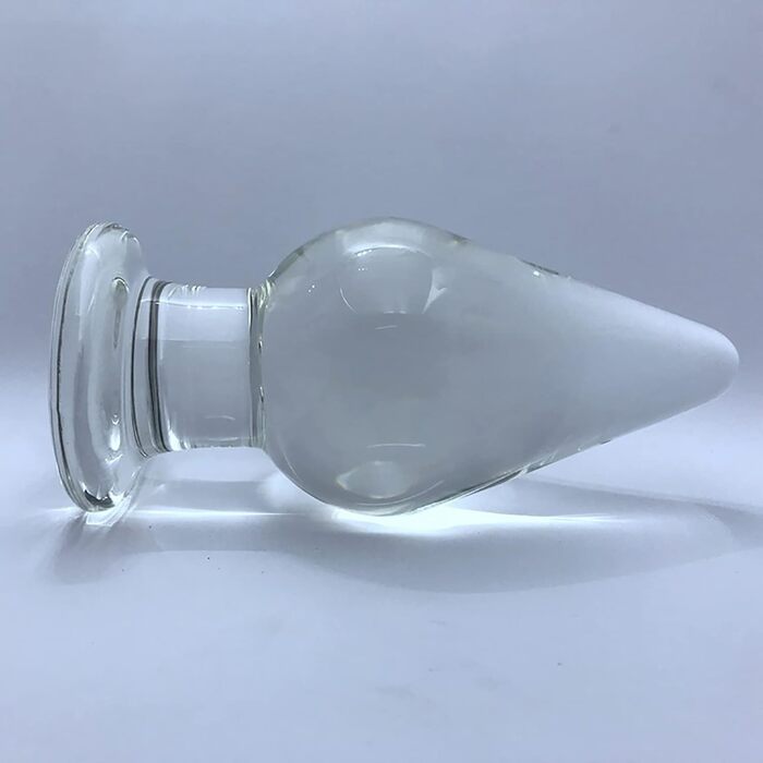 Анальний плагін зі скла ScreaAss Big Glas – 4.5/7.5/8 см, прозорий кристалічний дилдо для анального сексу, мастурбація, SM bondage для жінок та чоловіків