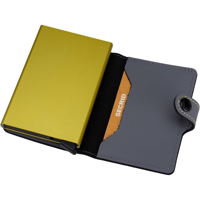 Гаманець-кардхолдер Secrid Miniwallet Matte унісекс, сіро-лаймовий (10.2 x 6.5 x 2.1 см)