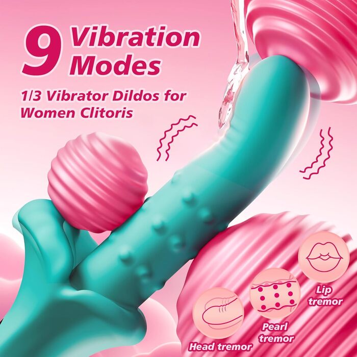 Вібратор дилда для пар, набір вібраторів для жінок G-точка, кліторальний стимулятор, 9 режимів вібрації, 23 см, XXL