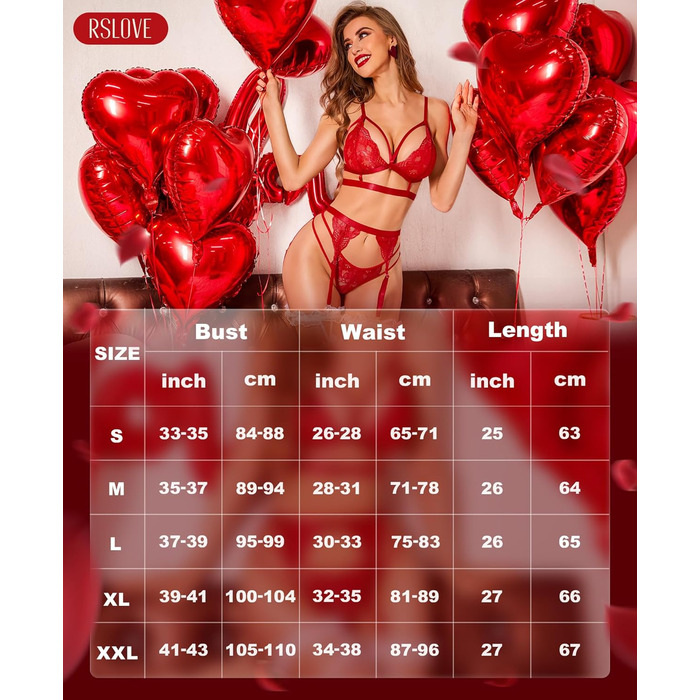 RLOVE: Сексуальний боді-піжама з тедді, бавовна, з поясом, чорний/червоний (M)