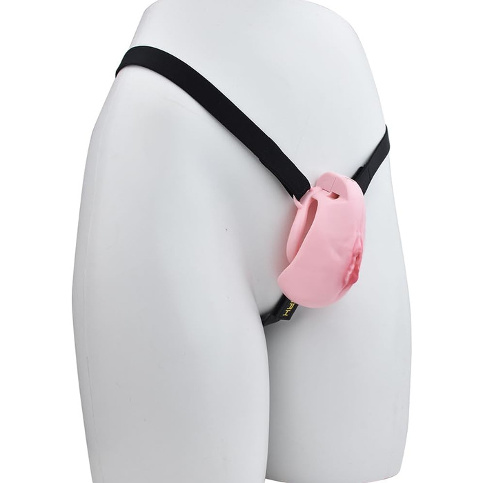 Кафес для пениса Jomyu з 4 кільцями для пениса, ремінь для пениса, SM-кафес, сліпучий одяг, сексуальна іграшка (колір м'яса)