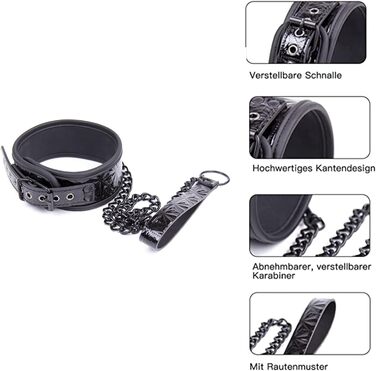 Чорне шкіряне ошейник SM для пар: шкіряний ошейник з кільцем, пов'язки BDSM, іграшки для дорослих, фетиш, пов'язки, іграшки для сексапильної гри, для дорослих
