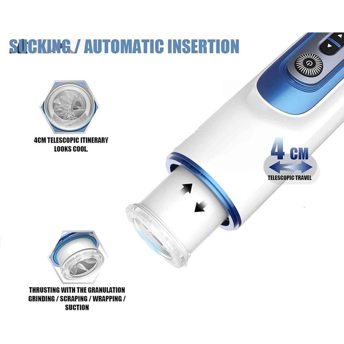 Масажер для чоловіків з нагріванням та 7 режимами вібрації, 3D силіконова вагіна, автоматичний масажер для чоловіків