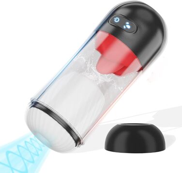 Електричний масажер для чоловіків PINTLE з керуванням через додаток - 360° обертання, 9 режимів вібрації, стимулятор пеніса для соло-ігри, сексуальні іграшки для чоловіків