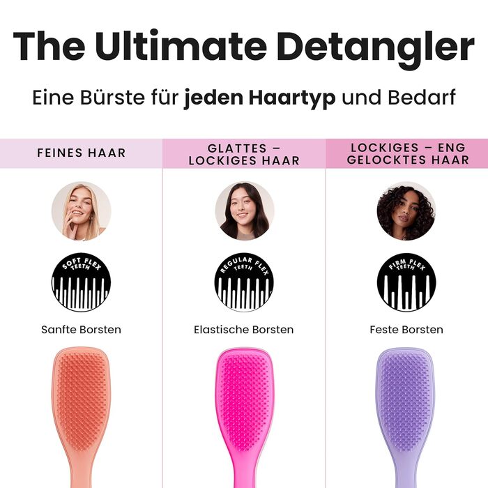 Щітка для волосся Tangle Teezer The Ultimate Styler для об'єму та блиску, ідеальна для нарощування, перук та екстензій, рожева