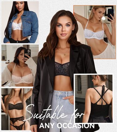 Чорний бюстгальтер DotVol з прозорого мережива, balconette, без пуш-апу, 70B