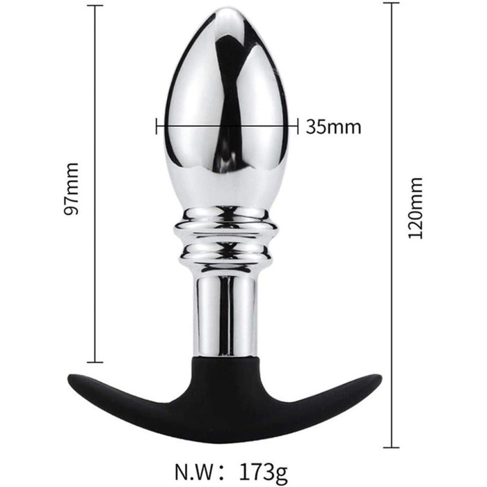 Анальний дildo з нержавіючої сталі для чоловіків та жінок. Іграшка для анального сексу, SM.
