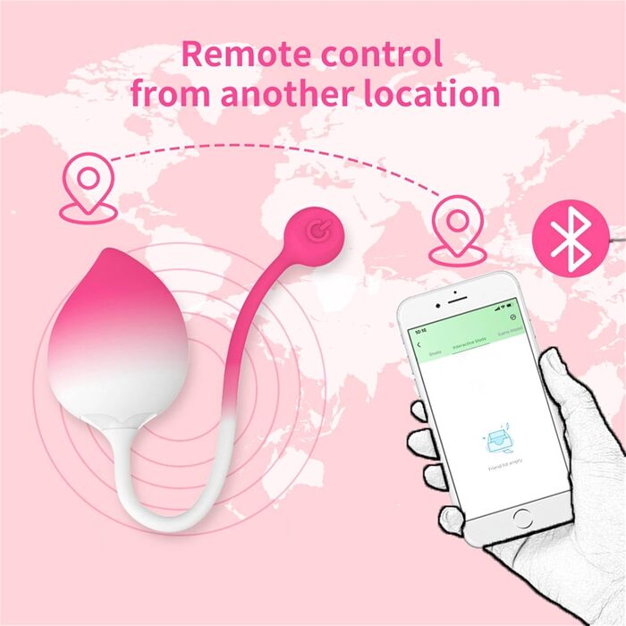 Вібратор з дистанційним керуванням та керуванням через додаток, 9 режимів вібрації, для жінок, портативний G-Spot, для пар, білий/рожевий