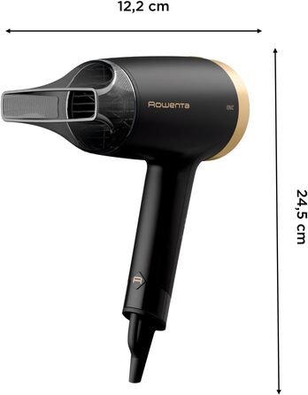 Фен для волосся Rowenta Express Style CV1801 золотого кольору, 1900 Вт, з концентратором та режимом холодного повітря