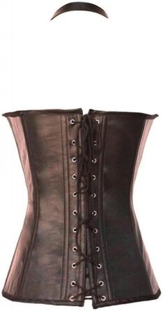 Корсет-топ KUOSE з лакованої шкіри (коричневий, XS) - корсет, бюстгальтер, корсет-сорочка