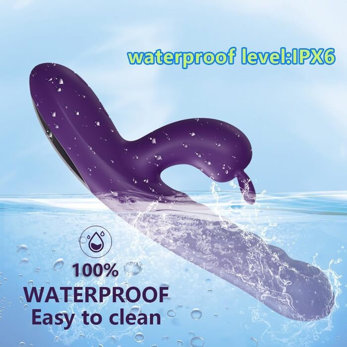 Вібратор для жінок Jinqian Rabbit з 10 режимами вібрації, стимуляція G-точки та клітора, анальний вібратор, масажер для соло