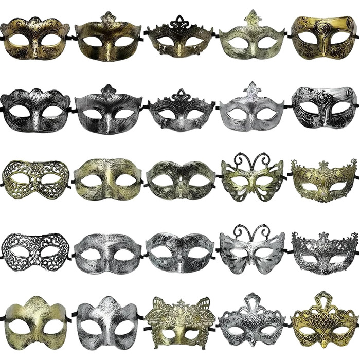 Маска для чоловіків у венеціанському стилі Vintage, ідеальна для вечірок, Хелловіну, балів та карнавалів
