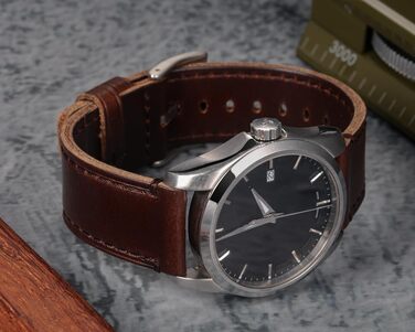 Ремінець для годинника Horween зі шкіри вінтажного стилю з системою швидкого вивільнення (Quick Release), 18 мм, коричневий
