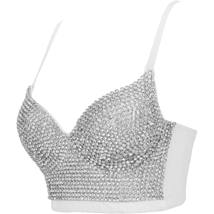 Жіночий корсет-бюстгальтер Woboren, топ на тонких бретелях, кроп-топ, корсаж, білий, розмір M