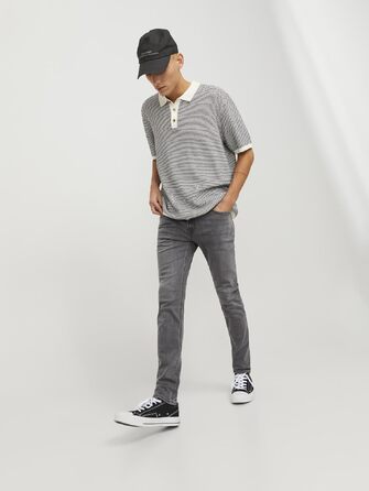 Чоловічі вузькі джинси Jack & Jones JJILIAM Skinny Fit, сірий денім, 32W/34L