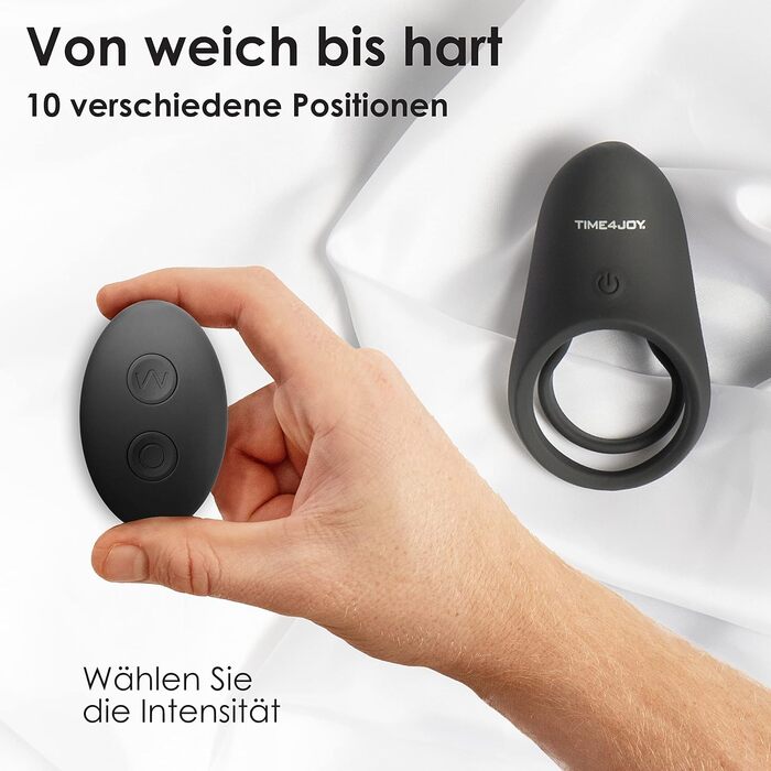 Вібруючий кільце для статевого члена з пультом дистанційного керування - секс-іграшка для пар, чорний