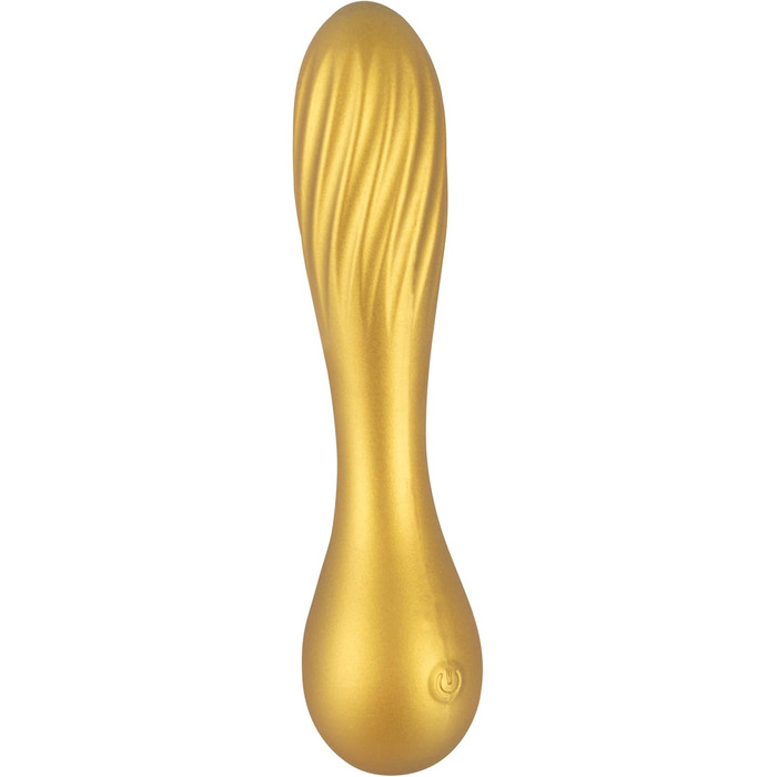 Вібратор Sweet Smile Flexible - 3,3 см (Металевий завиток, Золото)
