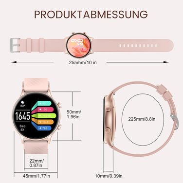 Смарт-годинник WalkerFit для жінок з Bluetooth-дзвінками, 1.39