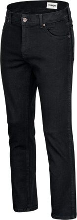 Чоловічі джинси Wrangler Texas Regular Fit Stretch — прямі денімові штани з бавовни, Black Overdye (чорний)