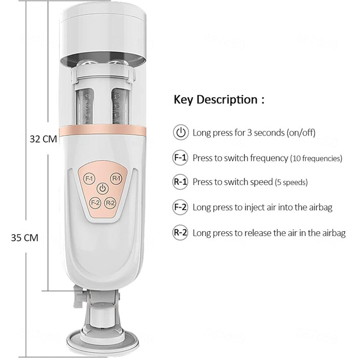 Електричний мастурбатор для чоловіків з 10 телескопічними функціями та 5 швидкостями - стимулятор пеніса, секс-іграшка