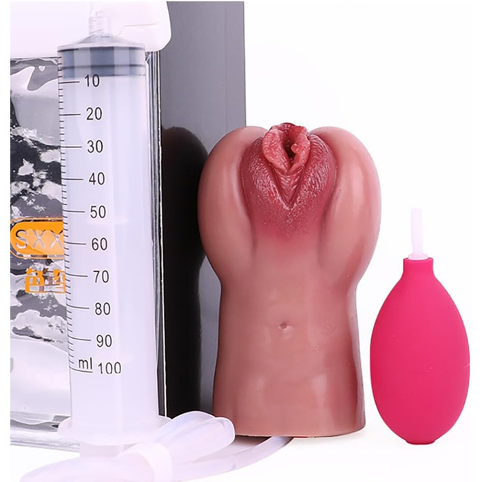 Реалістичний мастурбатор Jixaxe з функцією розпилення – 3D силікон, для чоловіків