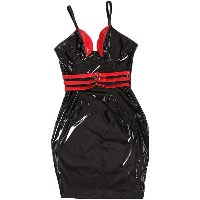 Жіноча сукня з латексу чорного кольору, облягаюча, для вечірок та сцени, розмір XXL