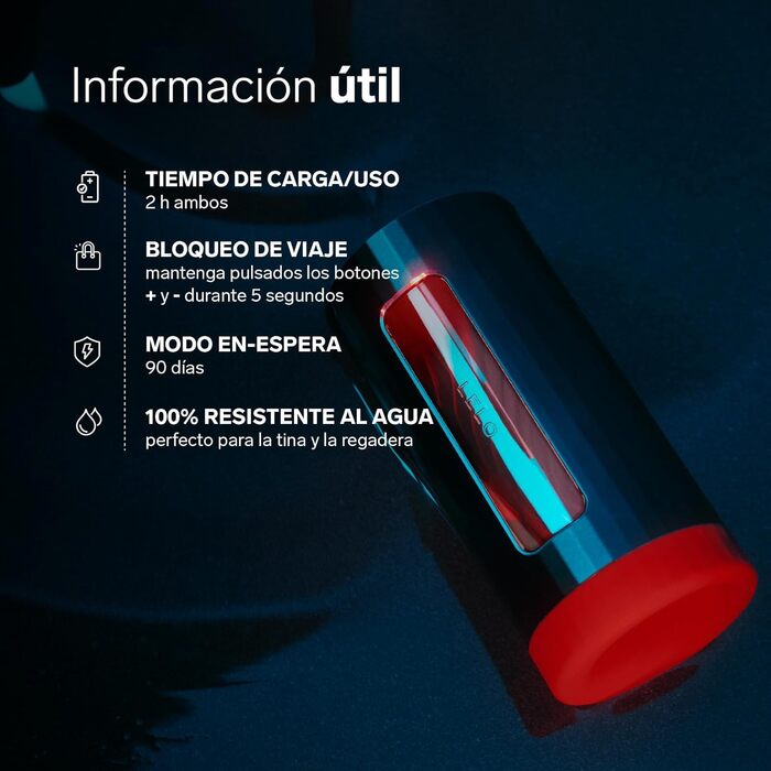 LELO F1S V3 Lustkonsole: Масажер для чоловіків з Bluetooth, 8 режимів, AI-контроль, синій (червоний)