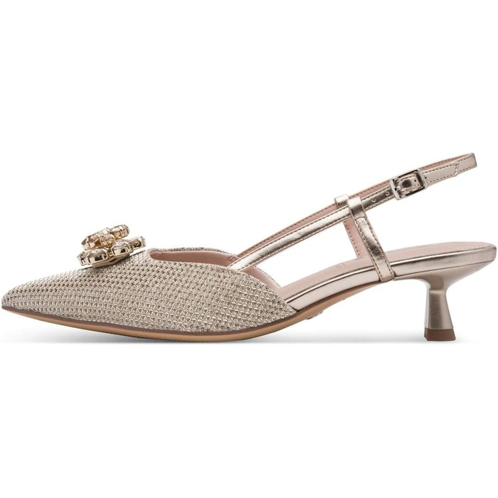 Жіночі босоніжки Tamaris Slingpumps з відкритим носком, комбіновані (текстиль/синтетика), колір Pearl Glam, розмір 39 EU