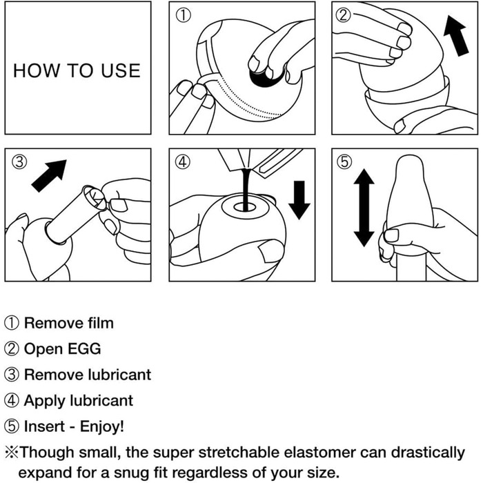 TENGA Eier Thunder - одноразові мастурбатори для чоловіків, 6 шт. (прозорі)