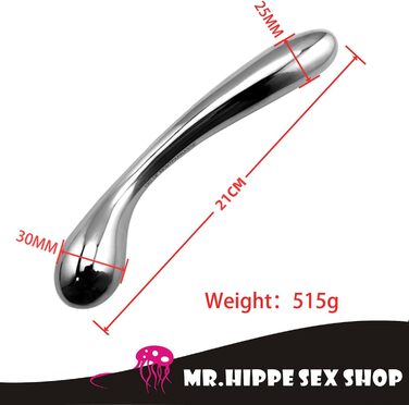 Анальний плагін з подвійними кінцями, металевий, для масажу, стимуляції G-точки, анальний гачок, з нержавіючої сталі, секс-іграшка для жінок та чоловіків