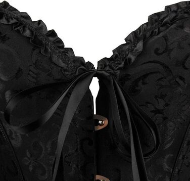 Корсет жіночий сексуальний, корсаж вінтажний готичний, бюстєри стимпанк, корсет топ для жінок з великою грудьми, корсет-шнурівка, талія, спідня білизна, корсет поверх бюстгальтера, корсет вампір, 5XL, чорний