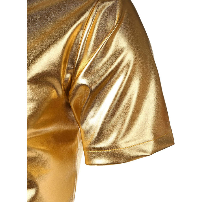 Чоловічий блискучий бронзовий костюм для вечірок JOGAL (Золотий, S)