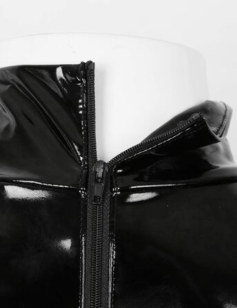 Костюм для косплею DINGGUANGHE-CUP для чоловіків: латексний боді з мереживом, чорний, розмір L