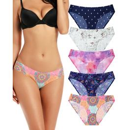 Набір трусиків жіночих безшовних, 5 шт. L, Motif - слипи, панті, бікіні, невидимки, дихаючі