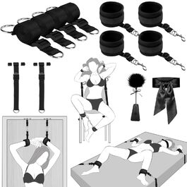 Набір для БДСМ-фетшингів: кайдани, наручники, мотузки, петиш та маска для початківців