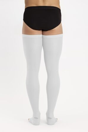 Компресійні панчохи проти тромбів Relaxsan M1370A для жінок та чоловіків, 25-32 mmHg, відкриті, без шкарпеток, Клас 2, K2 XL, білі [2 пари]