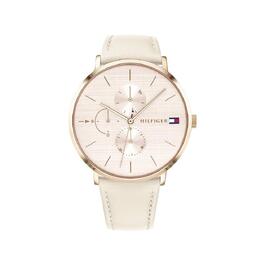 Жіночий багатофункціональний кварцовий годинник Tommy Hilfiger (Roségold) — водонепроникність 3ATM, з додатковими циферблатами та ремінцем зі сталі або шкіри