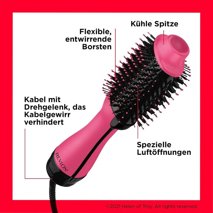 Фен-щітка Revlon Salon One-Step 2-в-1 для короткого та середнього волосся, іонізація та керамічне покриття, RVDR5282UKE, Чорний