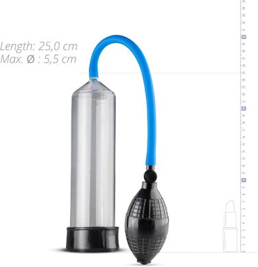 Насос для збільшення статевого члена, посилення ерекції, для чоловіків - з кулькою, прозорий