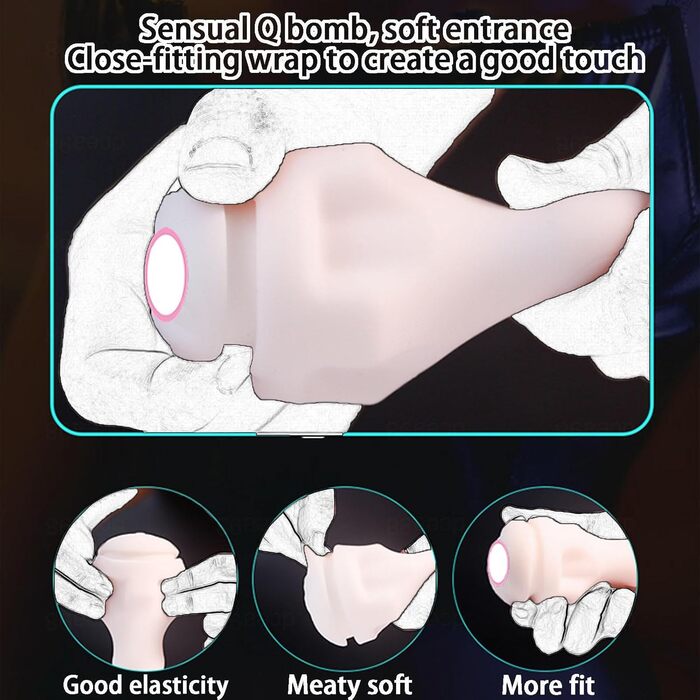 Електричний масажер для чоловіків з 10 режимами вібрації та 10 режимами всмоктування. Масажер для статевого члена з 3D силікону. Іграшка для дорослих