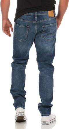 Чоловічі джинси Jack & Jones JJIMIKE Tapered Fit синього кольору, завужені, Denim (33W/34L)