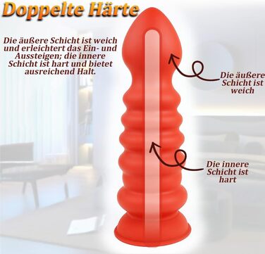 Анальний плаг з м'якого силікону Kuaecr – великий дилдо для ануса з присоскою, тренажер для ануса, іграшки для дорослих (S)