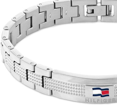 Чоловічий браслет Tommy Hilfiger із нержавіючої сталі, ланцюжок (чорний/сріблястий)