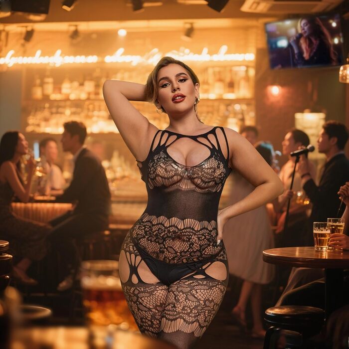 Німія: Сексуальний мереживний боді для жінок, мереживний боді-корсет, універсальний розмір (0-18), прозорий боді для вечірок та клубів