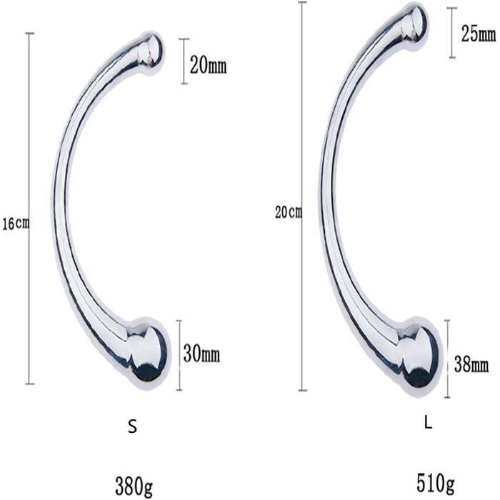 Масажний стрижень Doppekopf Dido з подвійним кінчиком (срібло) для чоловіків та жінок