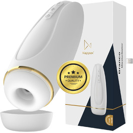 Електричний мастурбатор для чоловіків Nappex Branco з потужним всмоктуванням та вібрацією, режим оргазму - мастурбатор, кишеньковий