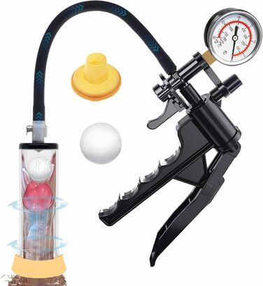 Пумпа для збільшення пеніса Jomyu: пристрій для розтягування та збільшення, з клапаном безпеки. Іграшка для чоловіків, SM-секс.