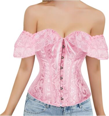 Жіночий корсет через груди великих розмірів, готичний стиль, вінтаж, корсет-бандаж, топ-корсет, корсаж, бандаж (червоний, XL)