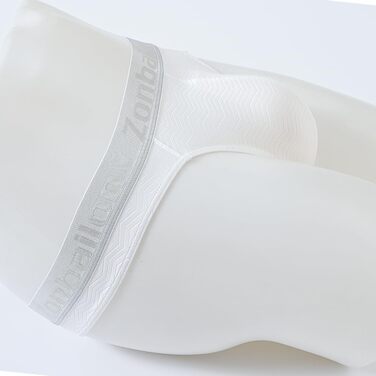 BIATWOWR чоловічі стрінги з вирізом на спині, сексуальна білизна, дихаюча та зручна, для чутливої шкіри, темно-червоно-біло-чорна (білий, M)